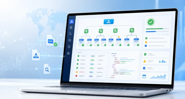 Free XML sitemap checker showing sitemap structure, XML validation, HTTPS status and sitemap SEO audit