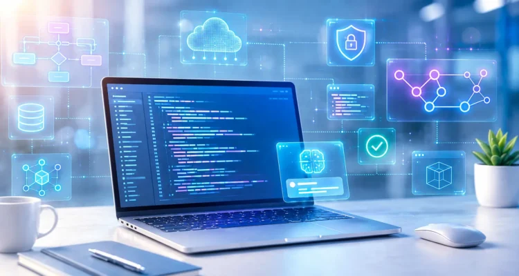 Programming and Development Guide: 9 Powerful Steps to Build Better Software 1 Programming and development guide showing code, software architecture, APIs, security and cloud deployment