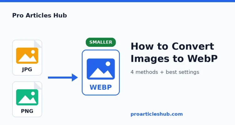 How to convert JPG and PNG images to the smaller WebP format