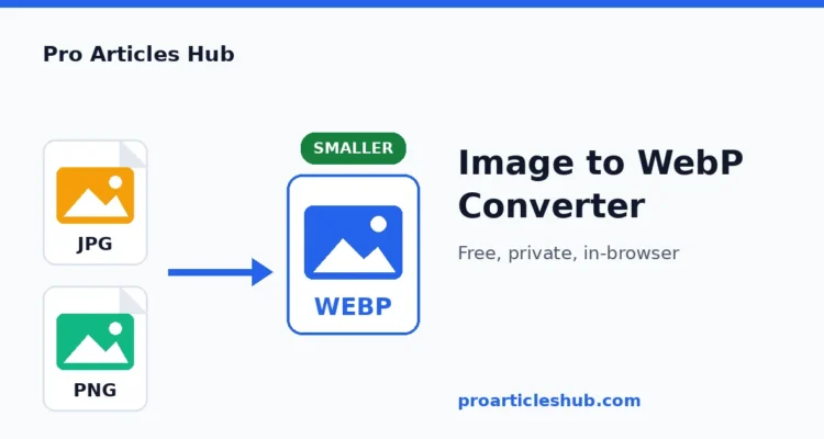 Image to WebP converter turning JPG and PNG files into smaller WebP images